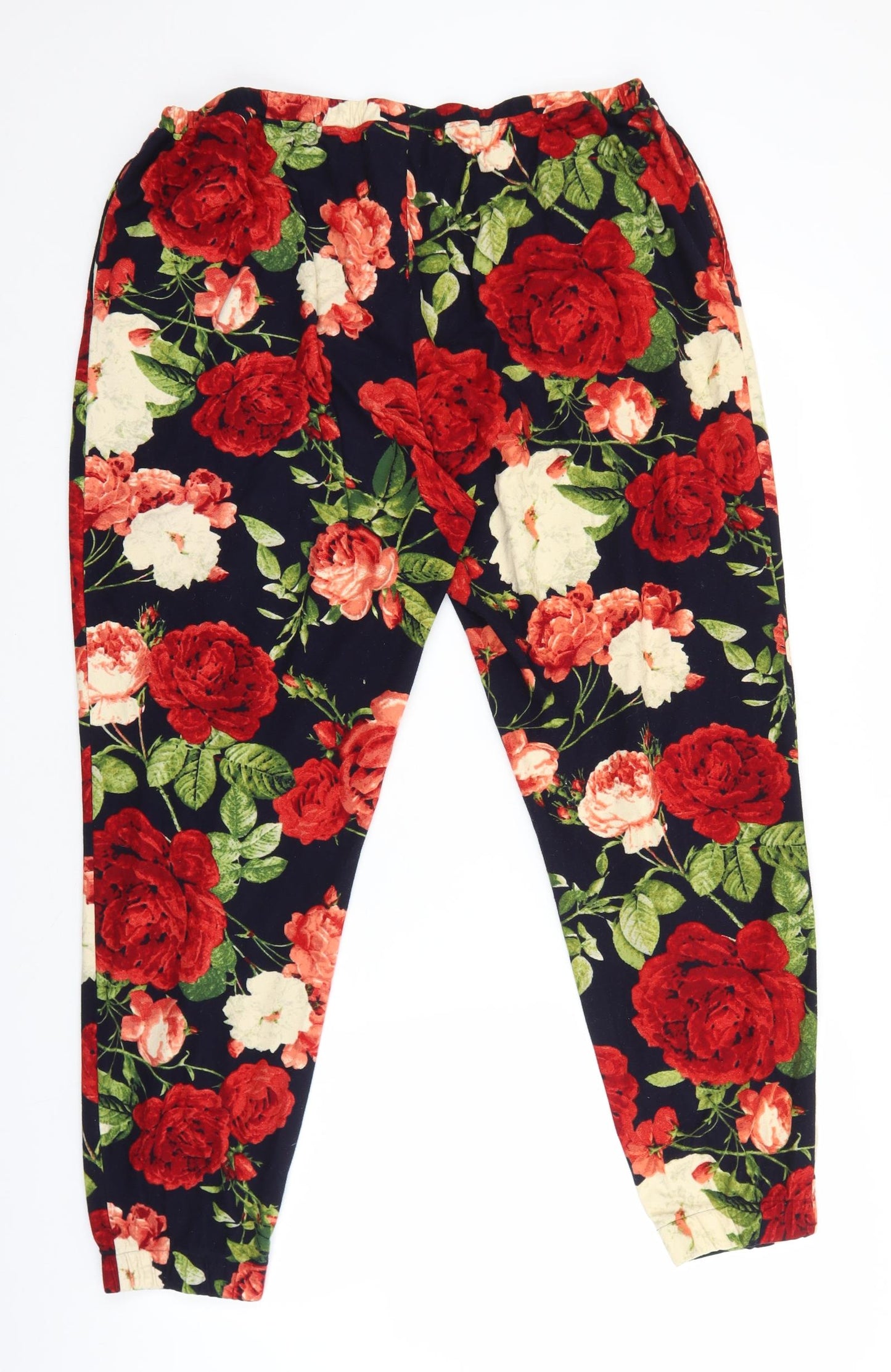 NEXT Womens Multicoloured Floral Polyester Harem Trousers Size L L27 in Regular