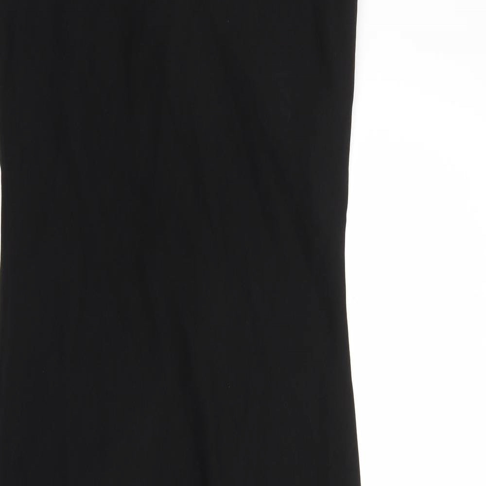 Zara Womens Black Polyester Maxi Size M V-Neck Pullover