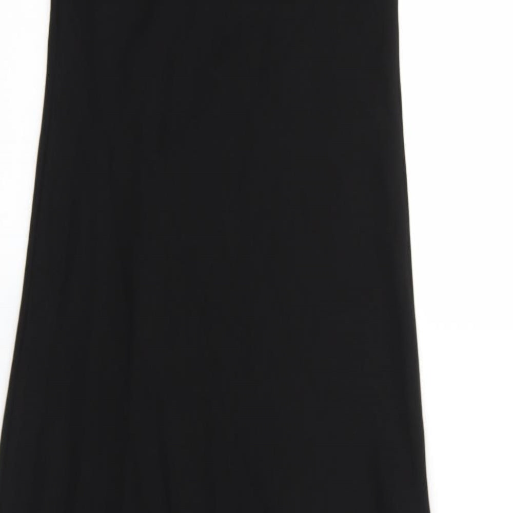 Zara Womens Black Polyester Maxi Size M V-Neck Pullover