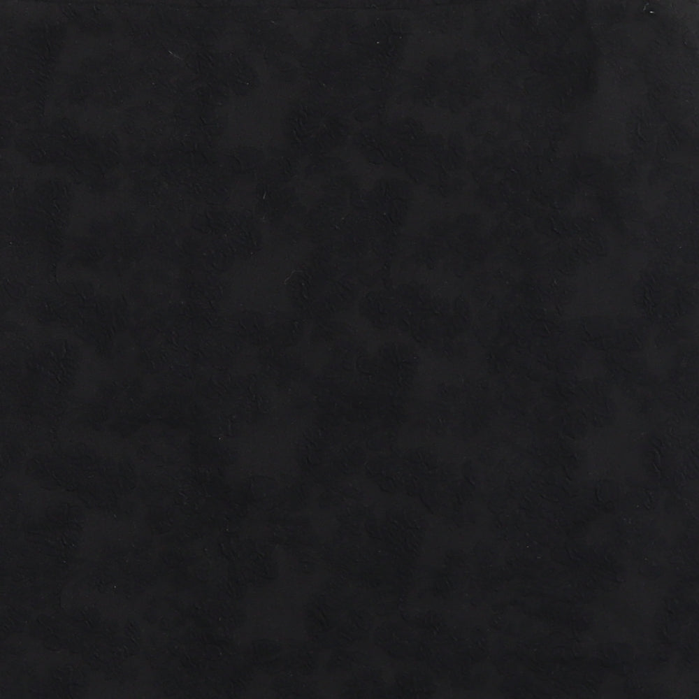 Topshop Womens Black Cotton A-Line Skirt Size 10