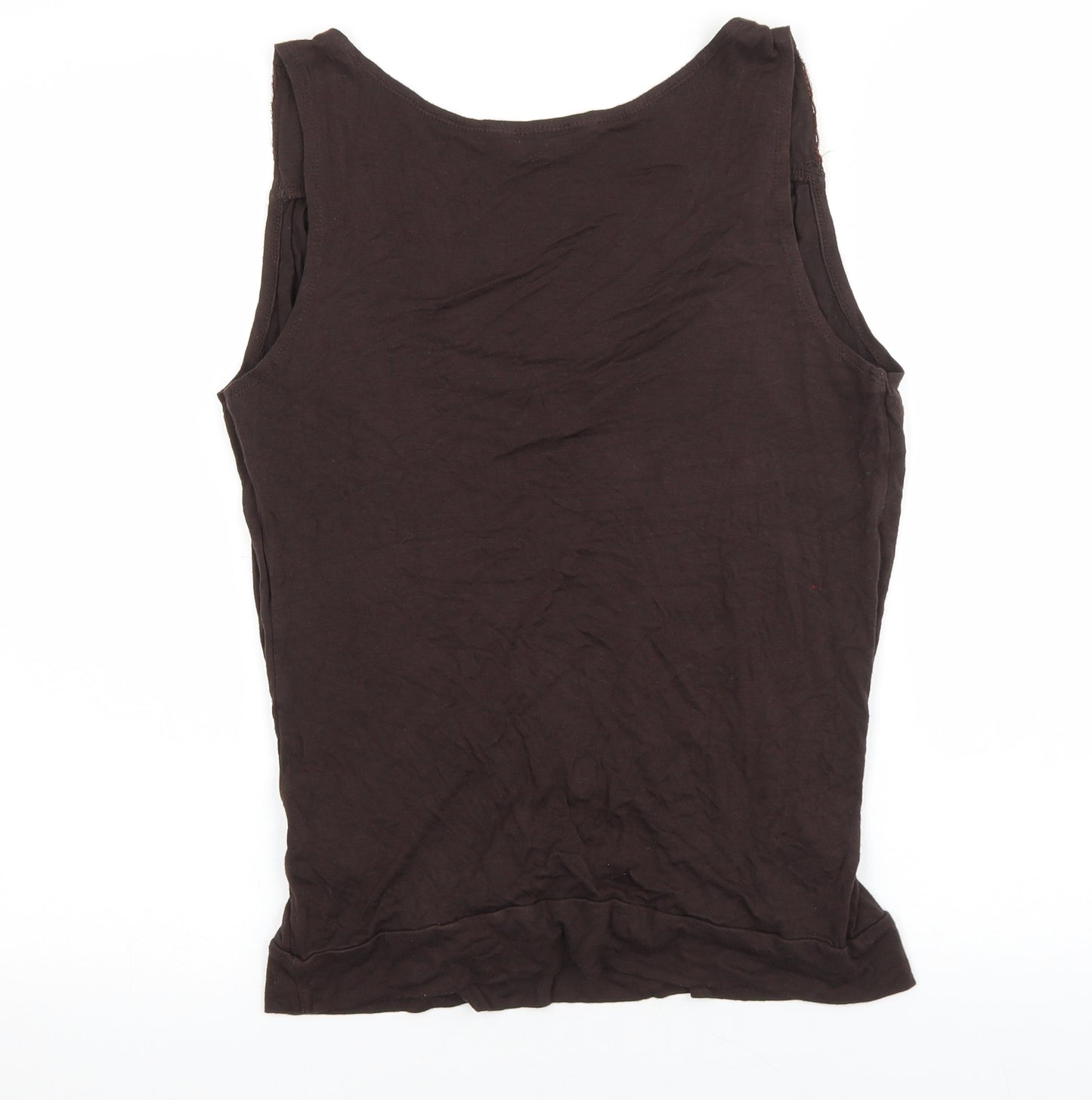 Dorothy Perkins Womens Brown Viscose Wrap Tank Size 14 V-Neck