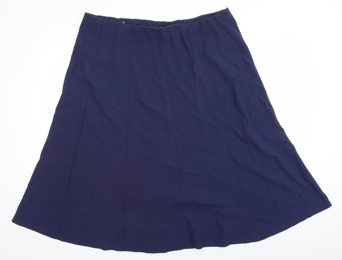 Papaya Womens Blue Polyester Flare Skirt Size 20