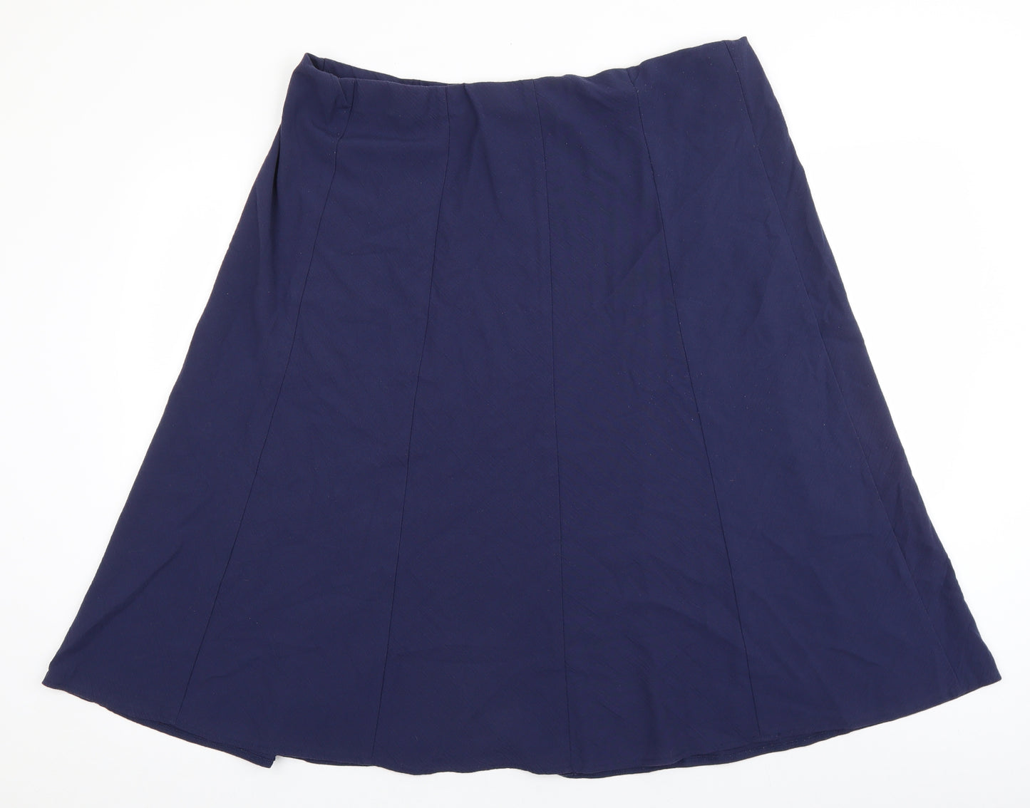 Papaya Womens Blue Polyester Flare Skirt Size 20