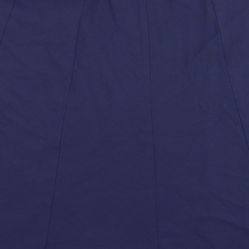 Papaya Womens Blue Polyester Flare Skirt Size 20