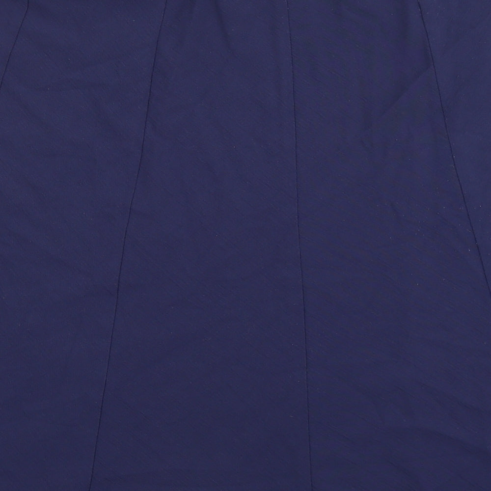 Papaya Womens Blue Polyester Flare Skirt Size 20