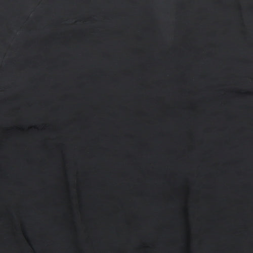 Soon Womens Black Polyester Basic Blouse Size 12 Boat Neck