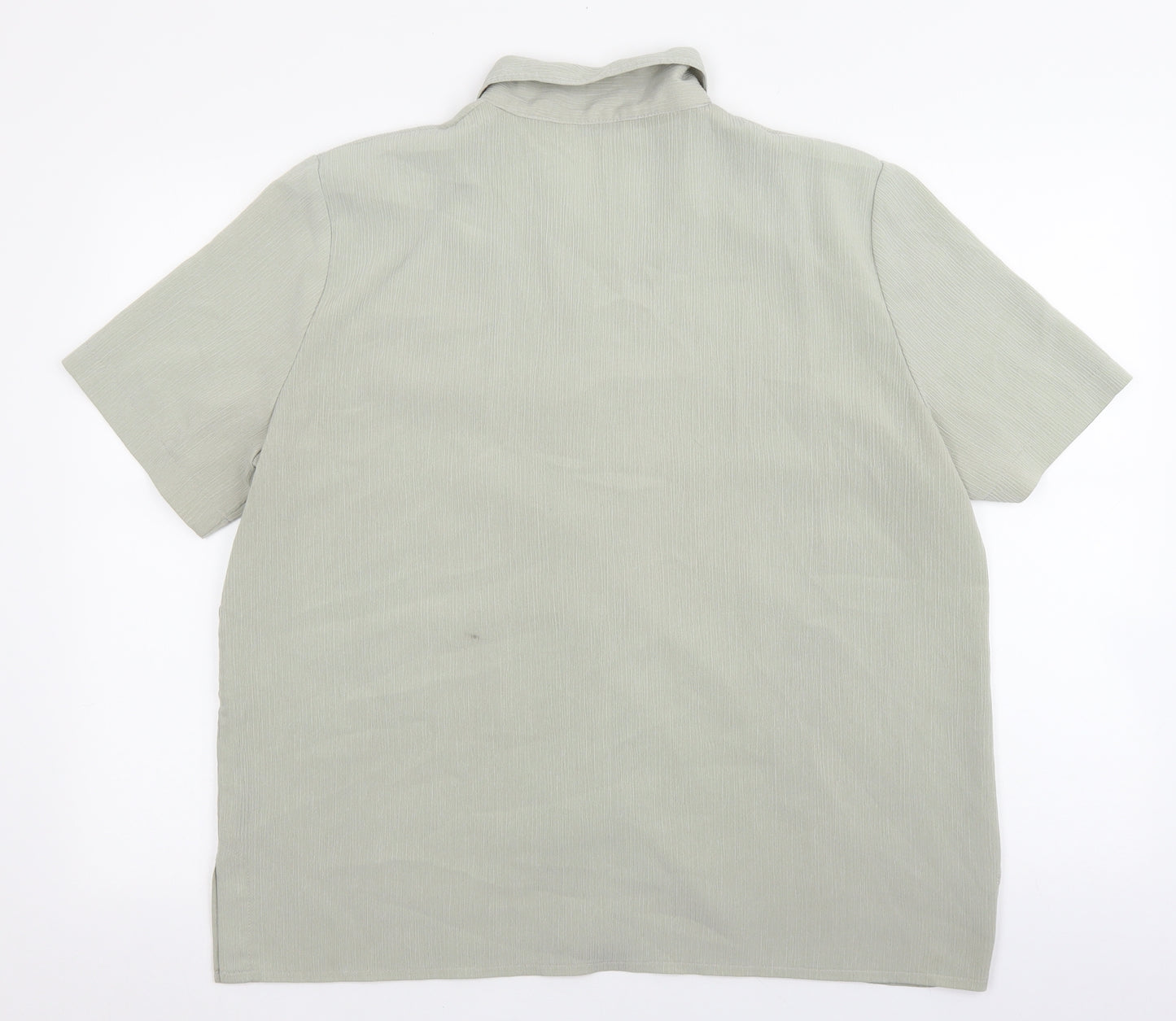 Berkertex Womens Green Polyester Basic Button-Up Size 18 Collared