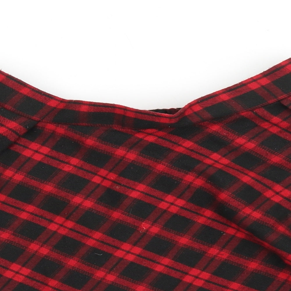 Young Dimension Girls Black Plaid Polyester Flare Skirt Size 11-12 Years Regular