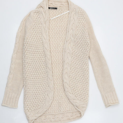 Gina Tricot Womens Beige V-Neck Acrylic Cardigan Jumper Size XS