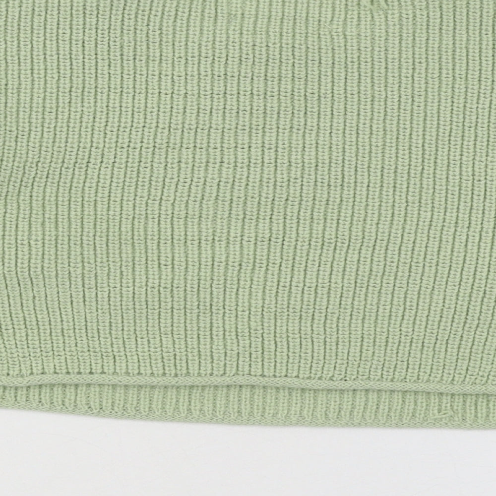 Zara Girls Green Round Neck Polyester Pullover Jumper Size 6-7 Years Pullover