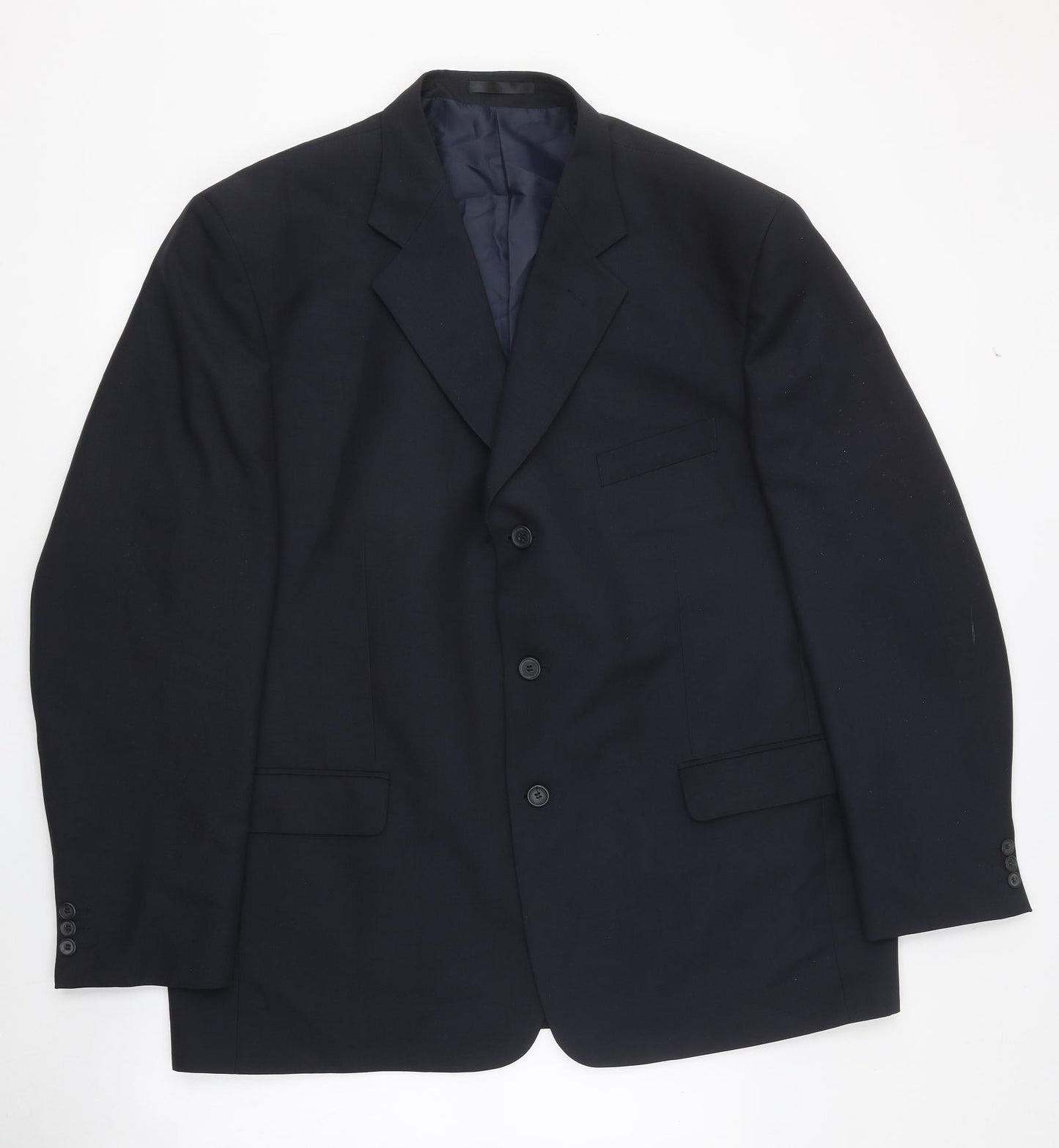 SAVATINI Mens Blue Polyester Jacket Blazer Size 46