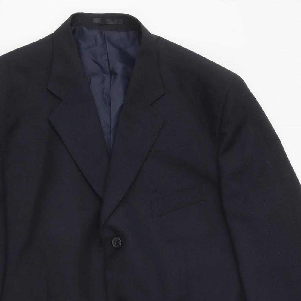 SAVATINI Mens Blue Polyester Jacket Blazer Size 46