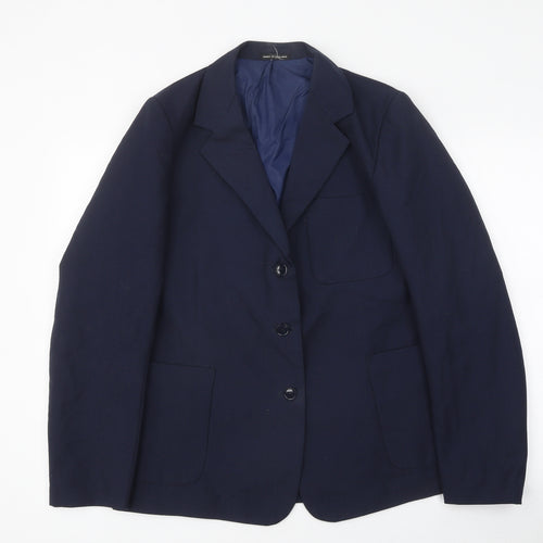 Boyd Cooper Mens Blue Polyester Jacket Blazer Size 38