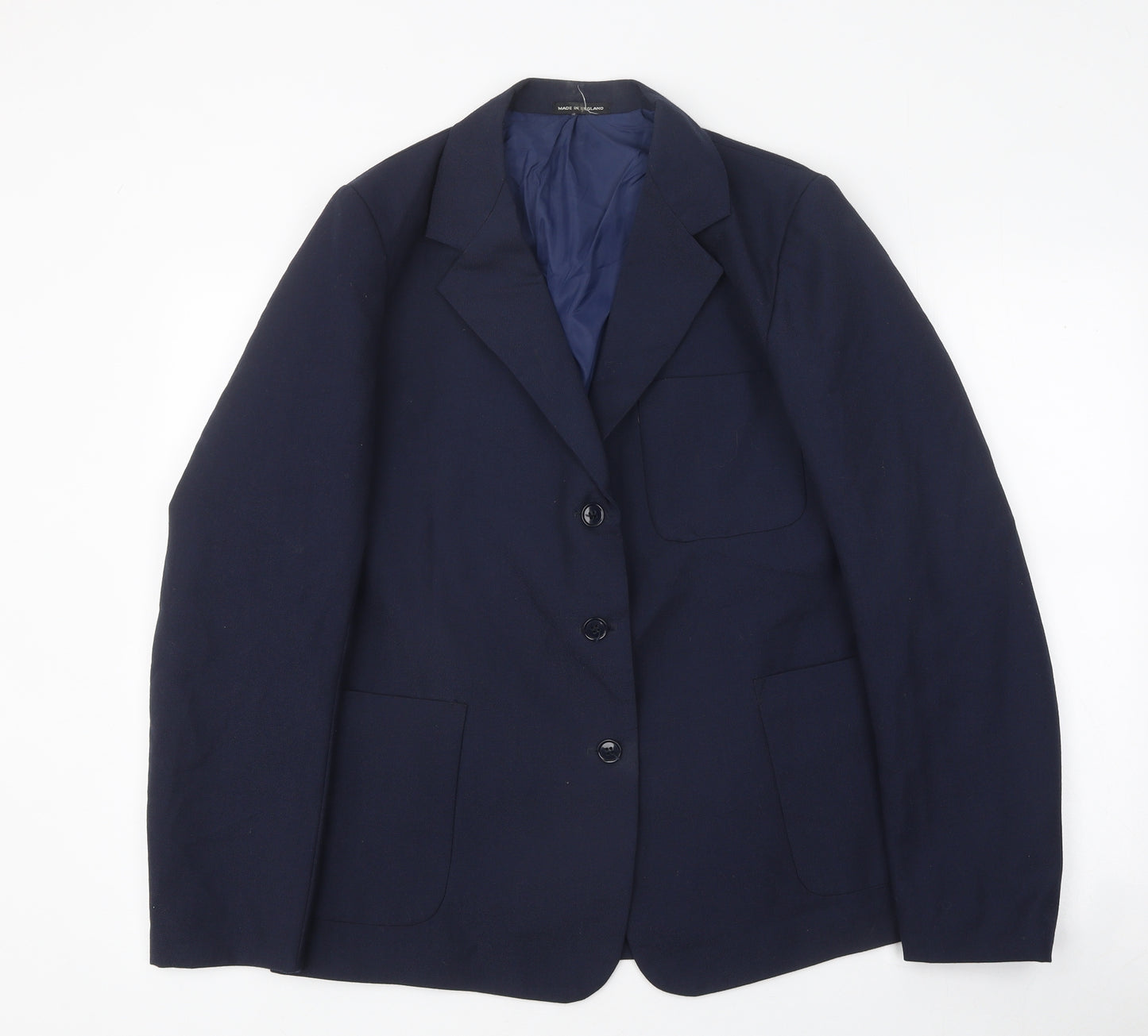 Boyd Cooper Mens Blue Polyester Jacket Blazer Size 38