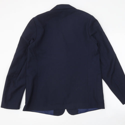 Boyd Cooper Mens Blue Polyester Jacket Blazer Size 38
