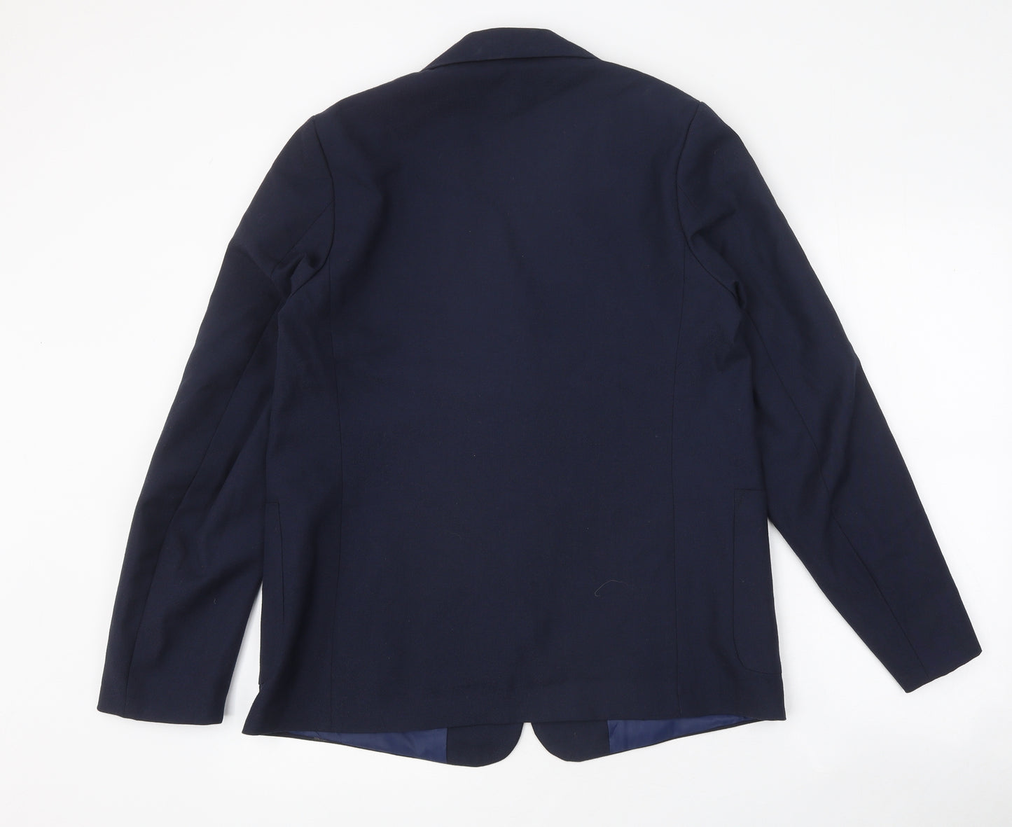 Boyd Cooper Mens Blue Polyester Jacket Blazer Size 38