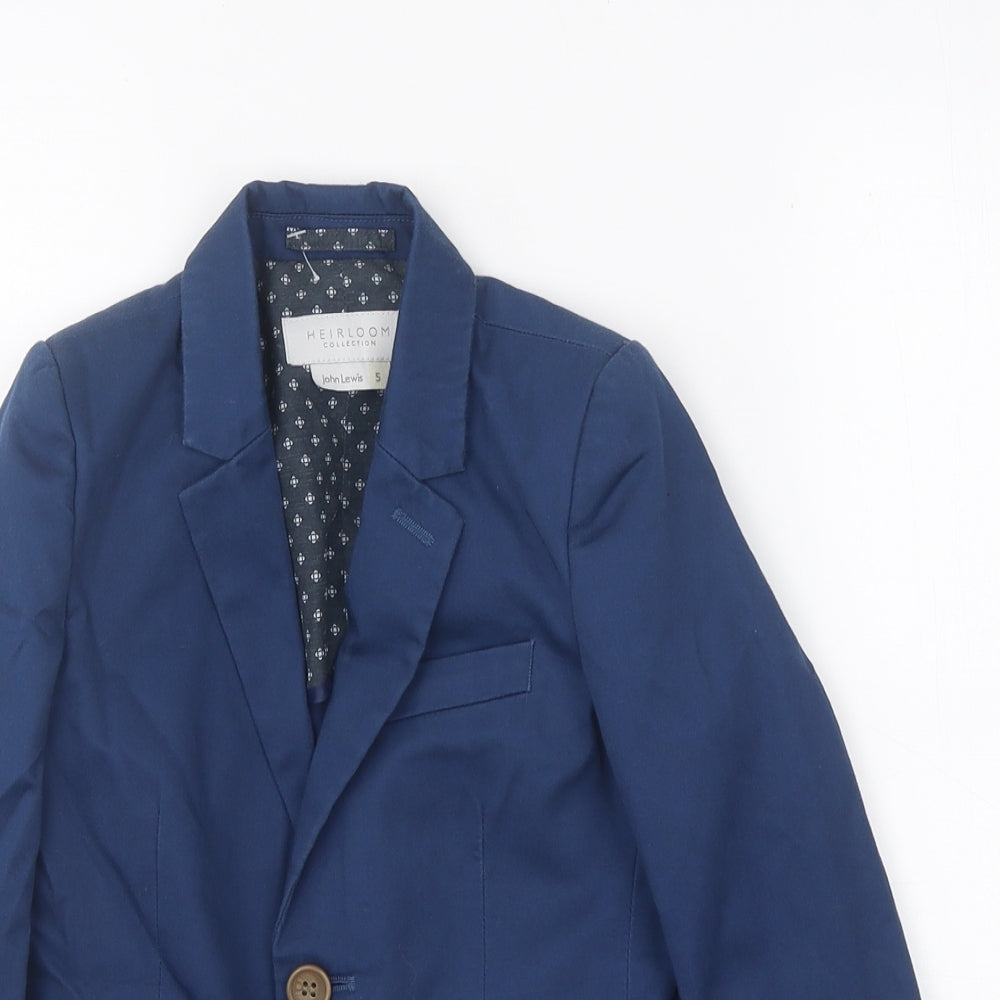 John Lewis Boys Blue Jacket Size 5 Years Button