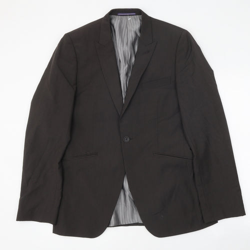 Tahari Mens Brown Polyester Jacket Blazer Size 38