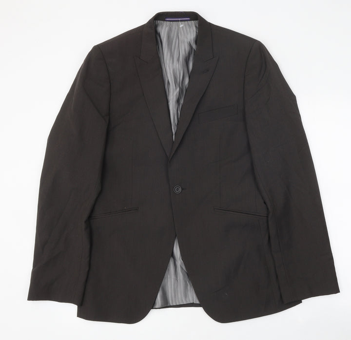 Tahari Mens Brown Polyester Jacket Blazer Size 38
