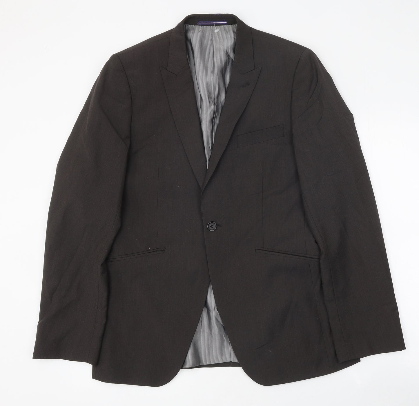 Tahari Mens Brown Polyester Jacket Blazer Size 38