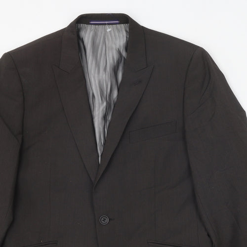 Tahari Mens Brown Polyester Jacket Blazer Size 38