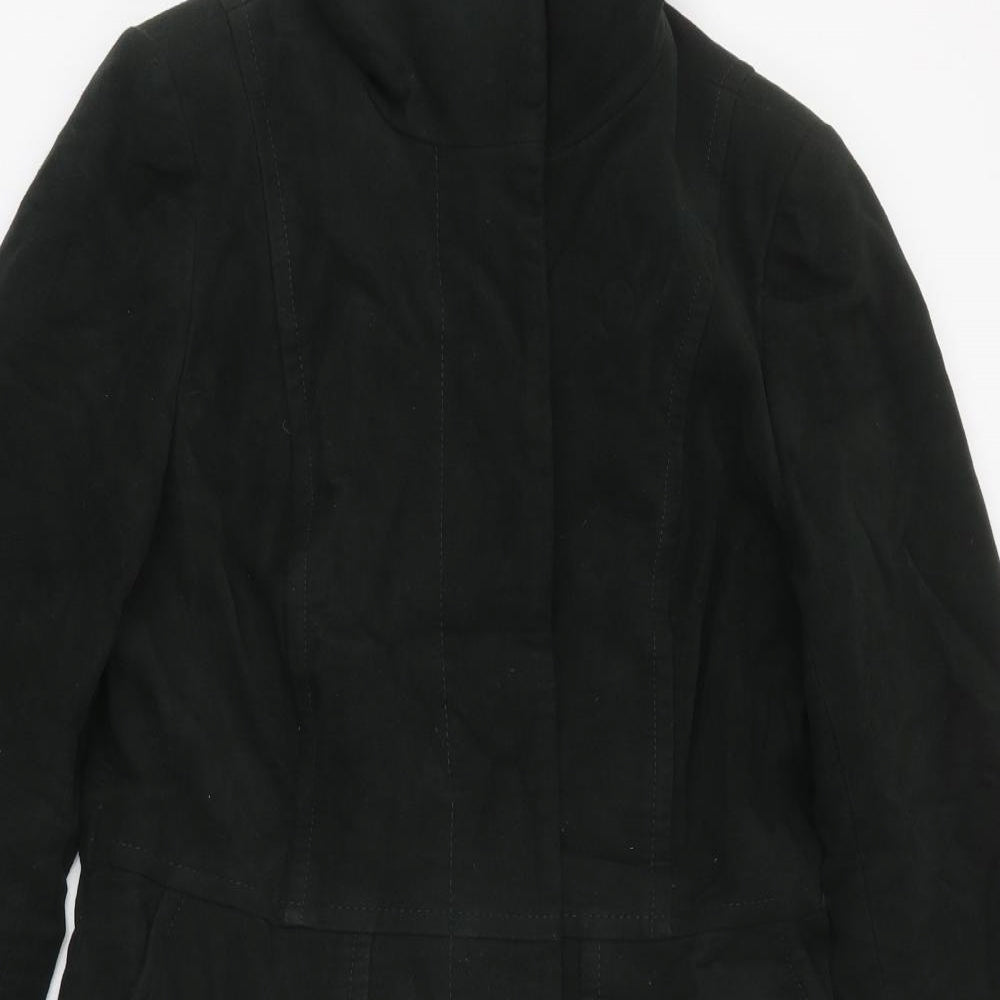 White Stuff Womens Green Overcoat Coat Size 12 Button