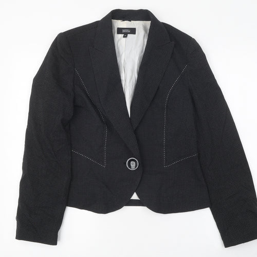 Marks and Spencer Womens Black Jacket Blazer Size 10 Button