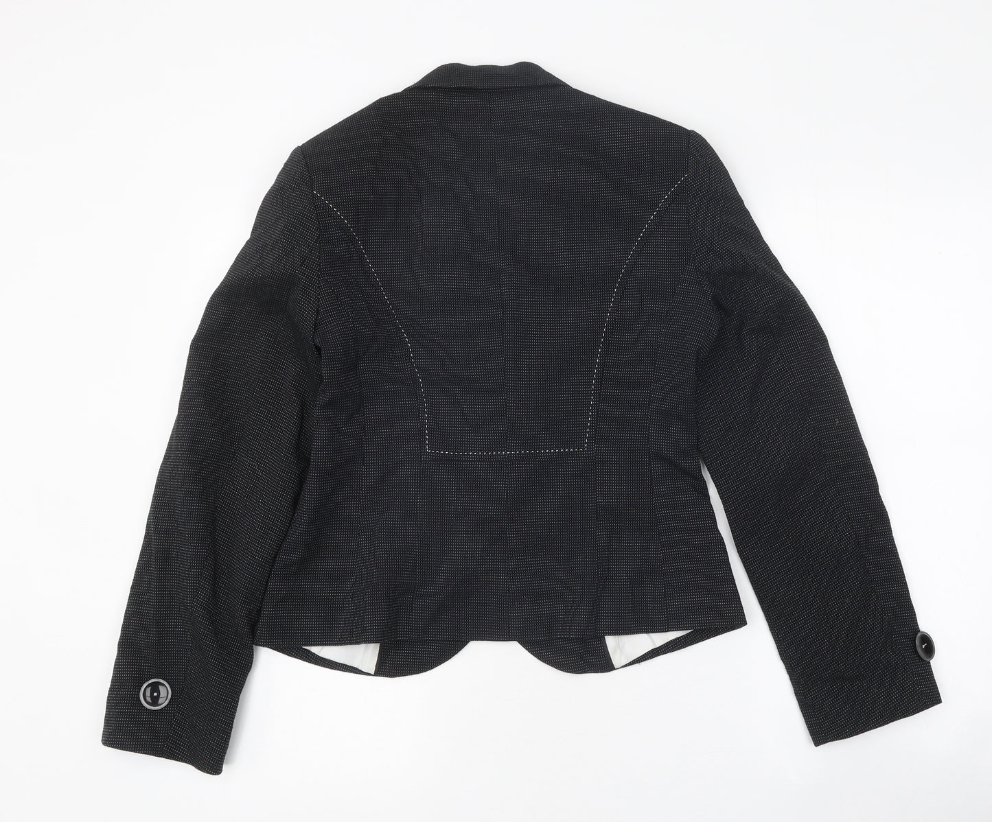 Marks and Spencer Womens Black Jacket Blazer Size 10 Button