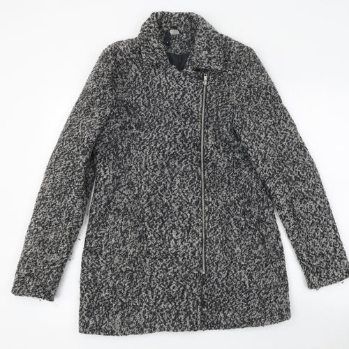 H&M Womens Grey Jacket Size 8 Zip