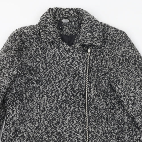 H&M Womens Grey Jacket Size 8 Zip