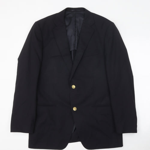 Barrage Mens Black Polyester Jacket Blazer Size 38