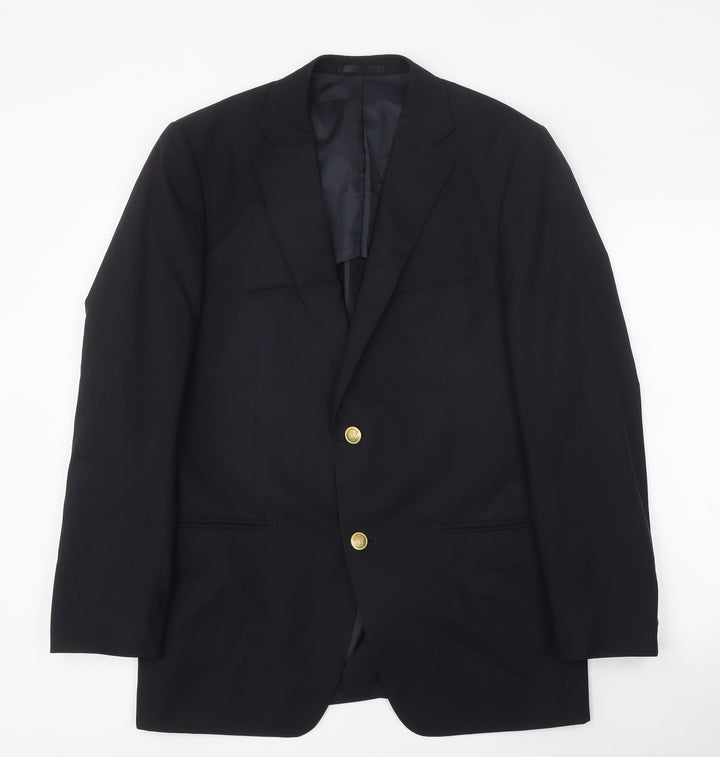Barrage Mens Black Polyester Jacket Blazer Size 38