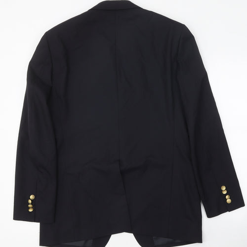 Barrage Mens Black Polyester Jacket Blazer Size 38