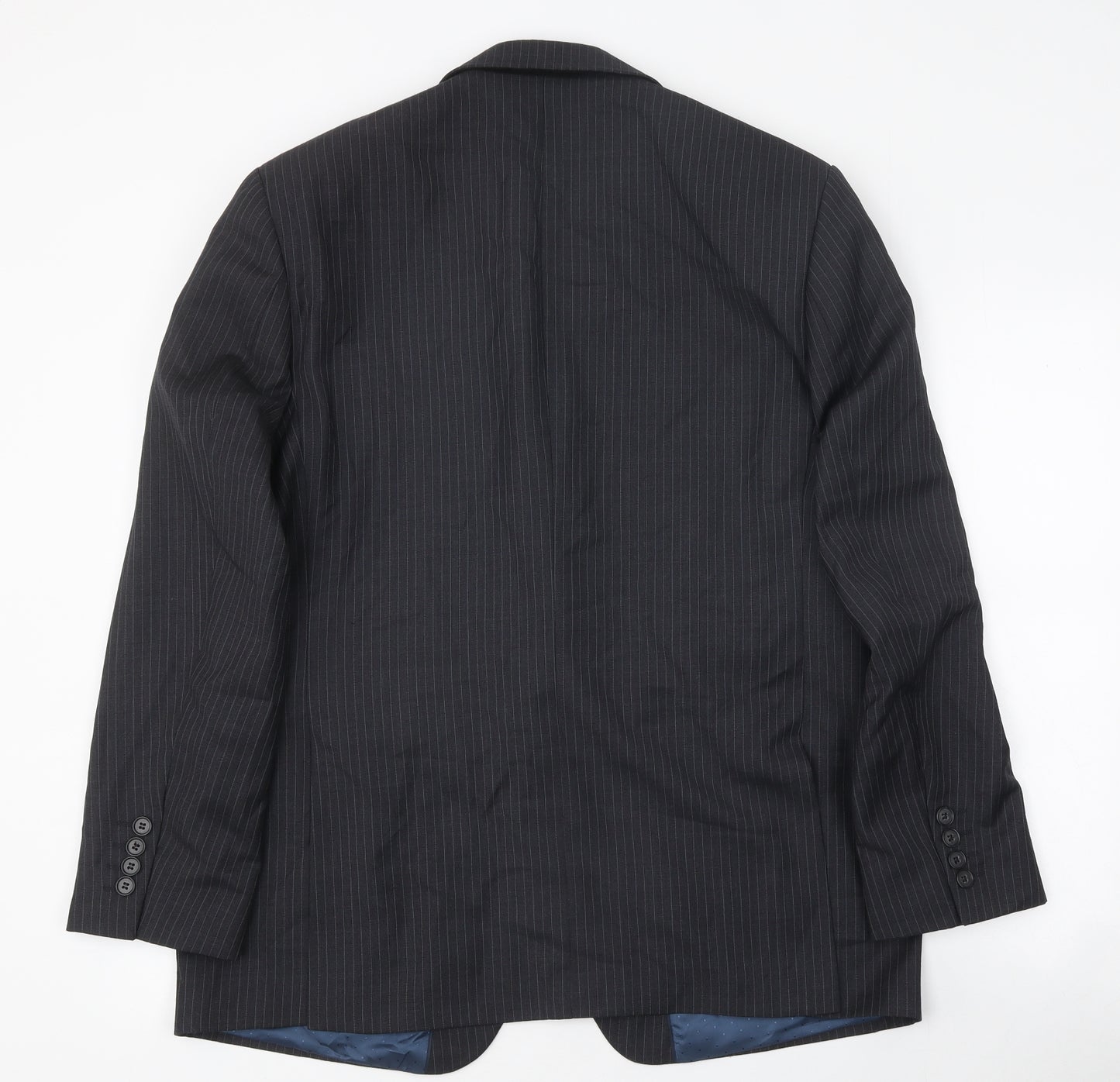 Asto&Gunn Mens Grey Striped Wool Jacket Blazer Size 42