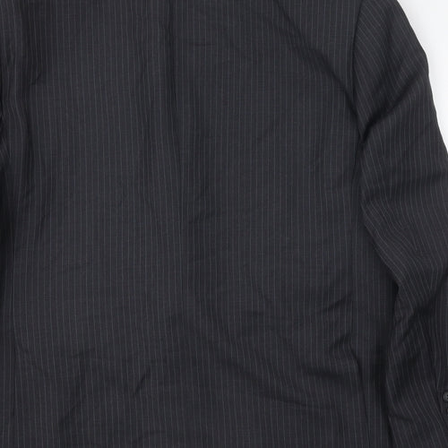 Asto&Gunn Mens Grey Striped Wool Jacket Blazer Size 42