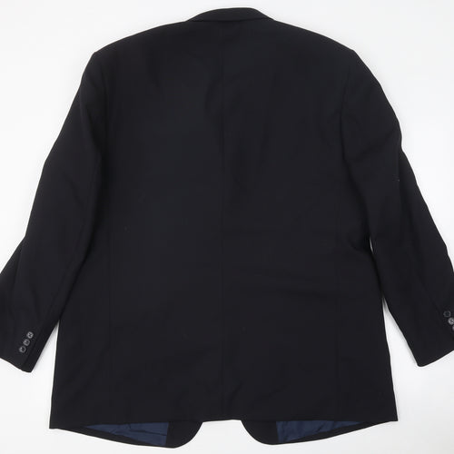 SCOTT&TAYLOR Mens Black Wool Jacket Blazer Size 50