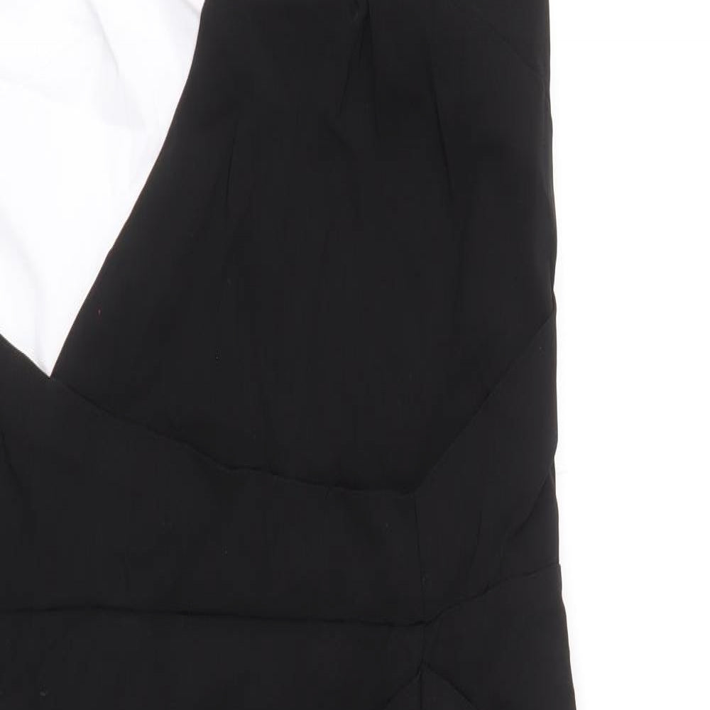 Lipsy Womens Black Polyester Sheath Size 12 One Shoulder Zip