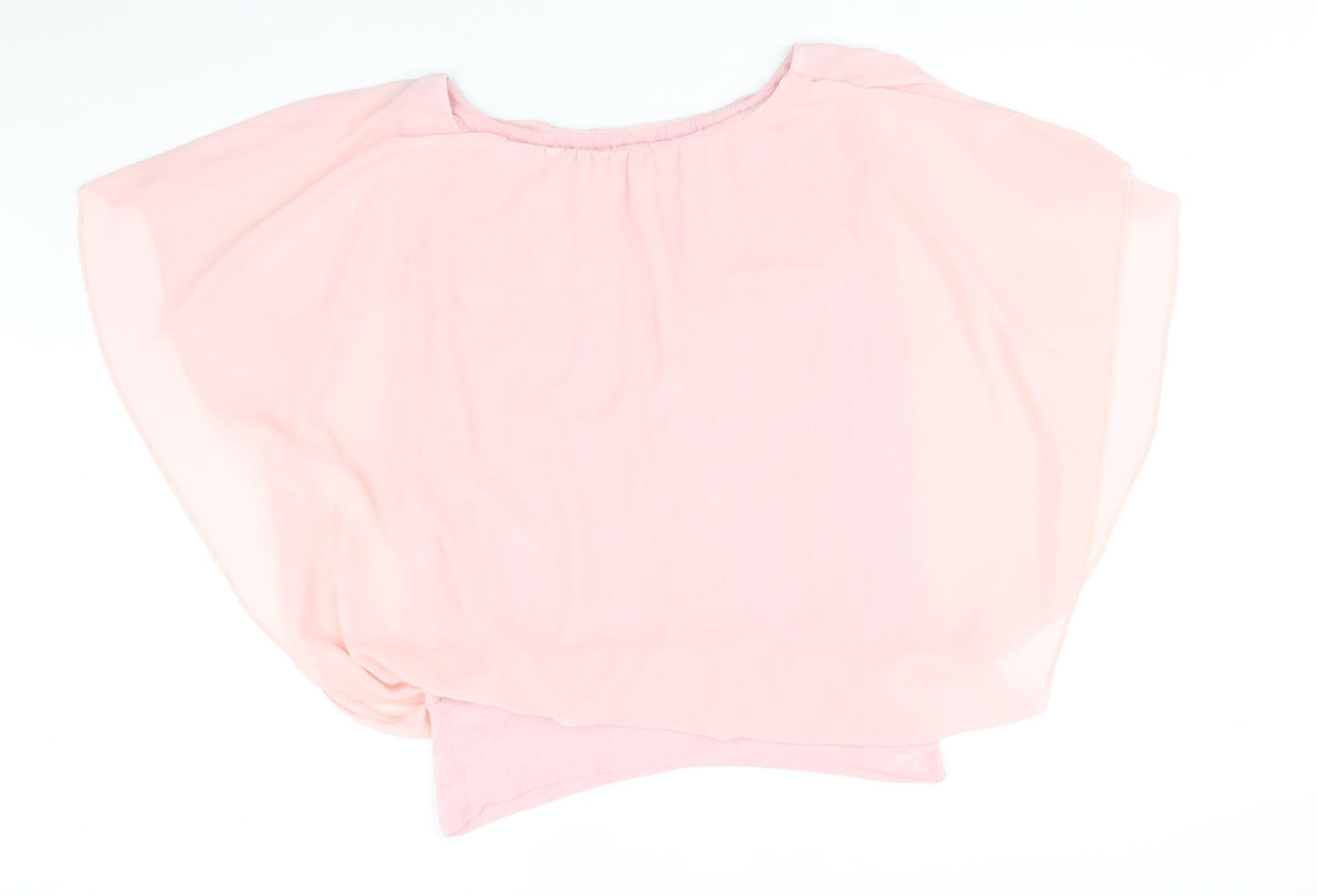 QED London Womens Pink Polyester Basic Blouse Size S Boat Neck