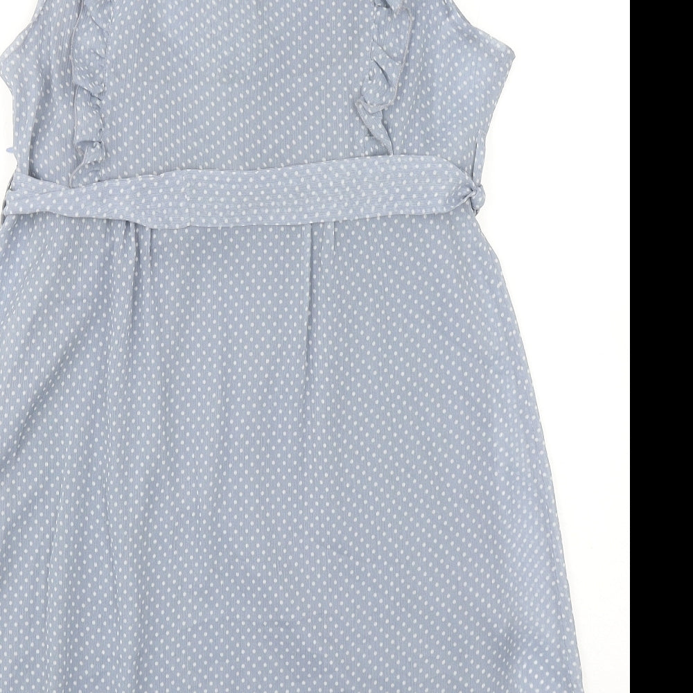 Atmosphere Womens Blue Polyester Shirt Dress Size 18 Collared Button