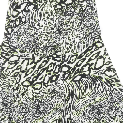 Ency Womens Multicoloured Geometric Polyester Trumpet Skirt Size 8