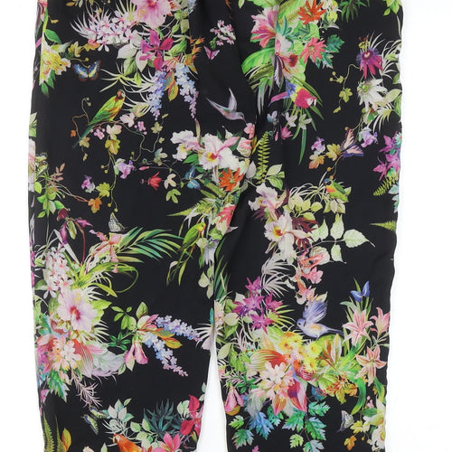 Zara Womens Multicoloured Geometric Polyester Bloomer Trousers Size M Regular