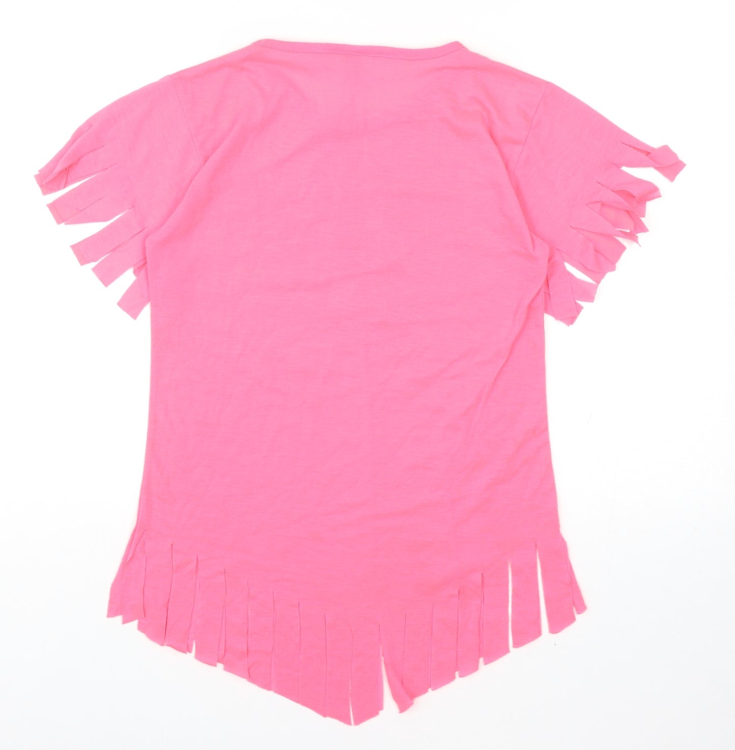 Anbor Womens Pink Polyester Basic T-Shirt Size 12 Crew Neck - Tik Tok