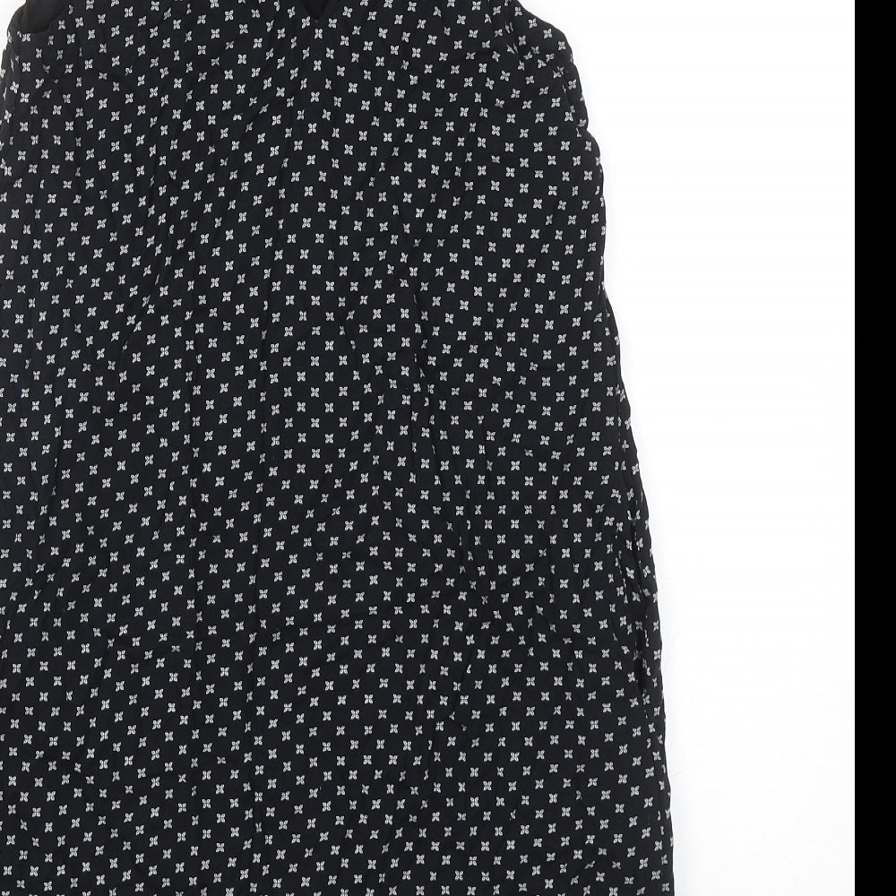 Louche Womens Black Polka Dot Viscose Shift Size 8 Halter Button