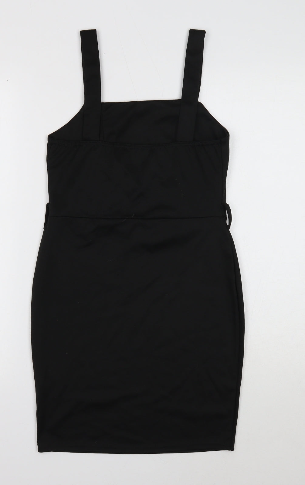 Select Womens Black Polyester Tank Dress Size 8 Square Neck Pullover