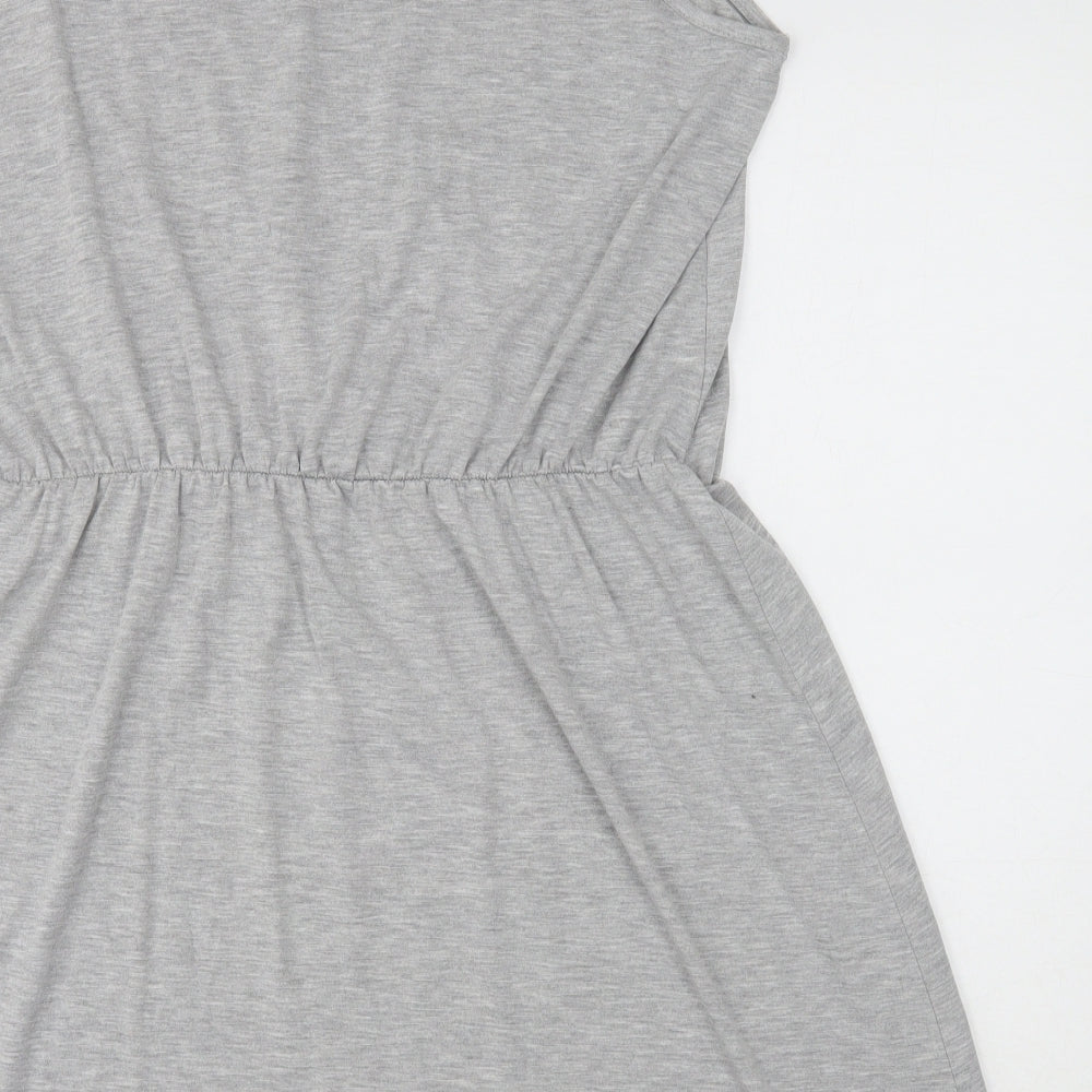 George Womens Grey Polyester Tank Dress Size 22 Boat Neck Pullover