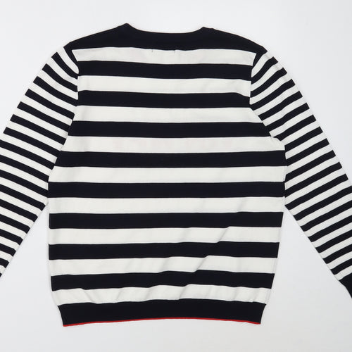 Papaya Womens Multicoloured Round Neck Striped Viscose Pullover Jumper Size 16 - Oh Hey