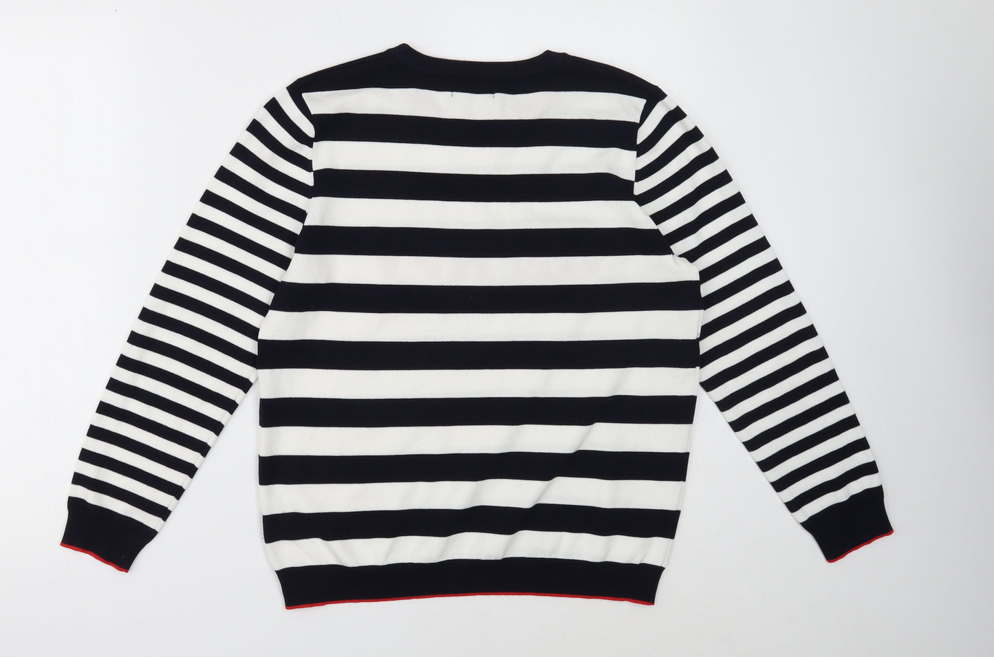 Papaya Womens Multicoloured Round Neck Striped Viscose Pullover Jumper Size 16 - Oh Hey