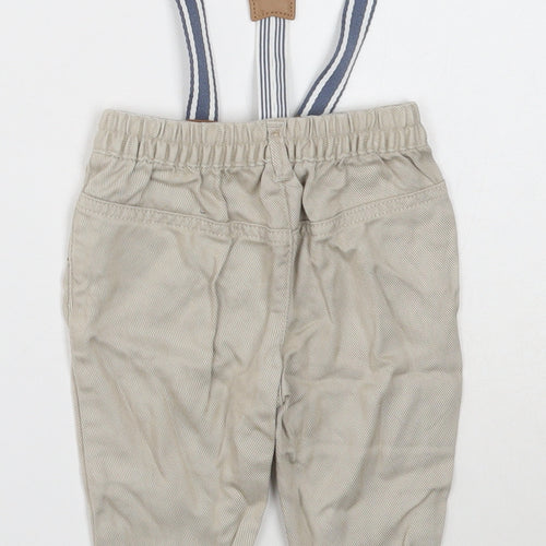 Nutmeg Boys Grey Lyocell Track Pants Trousers Size 3-6 Months Button - Suspenders