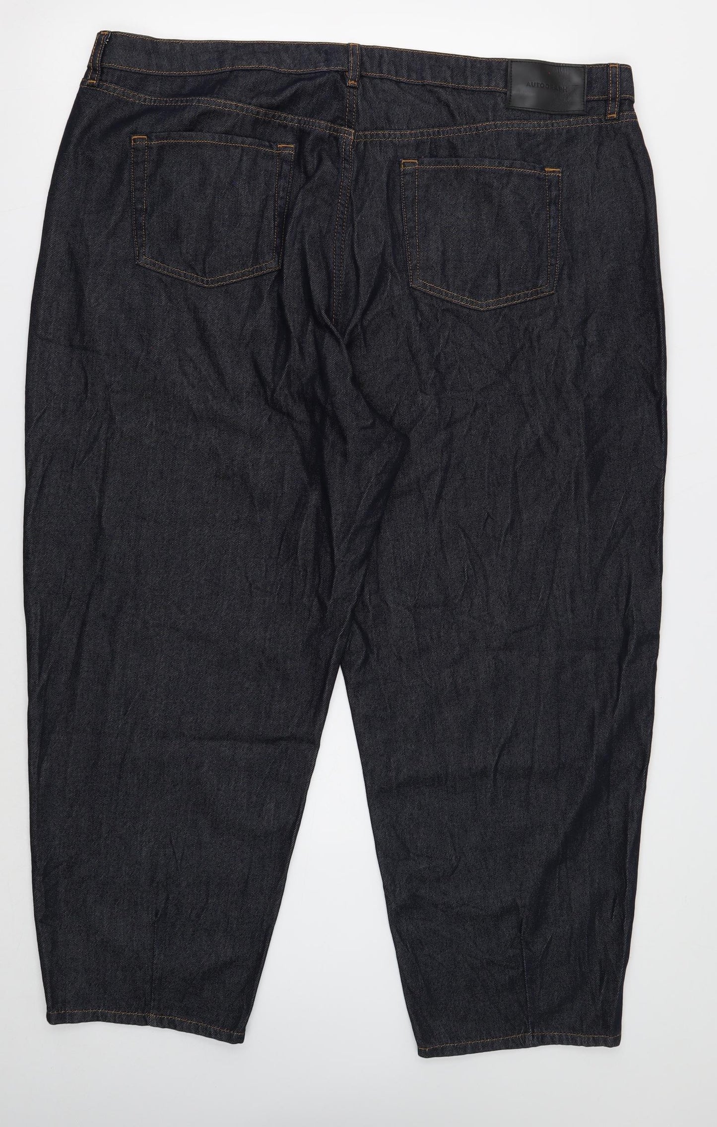 Autograph Womens Blue Cotton Mom Jeans Size 24 Regular Button