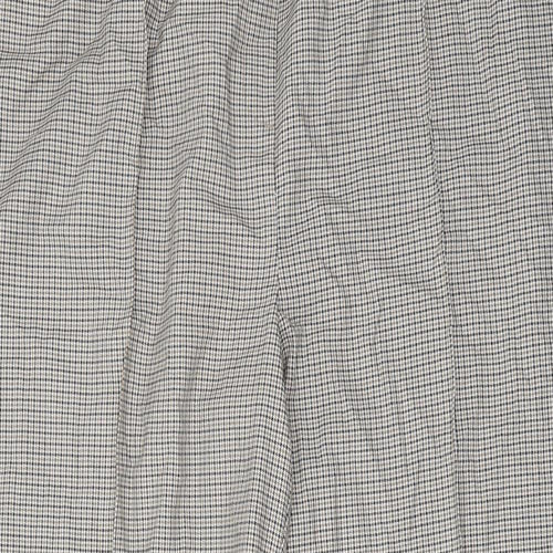 Marks and Spencer Womens Beige Geometric Polyester Trousers Size 22 L29 in Regular